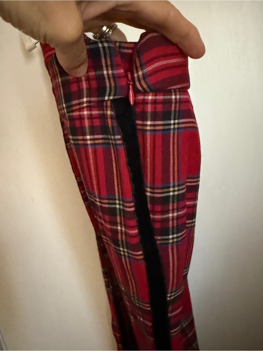 Talbots Red Plaid Straight-Leg Women's Pants - Picture 4 of 6
